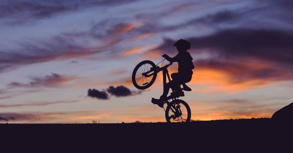 wheely bike trick