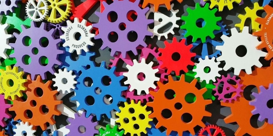 Colorful Gears representing process automation